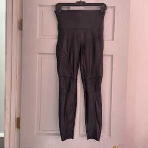 SPANX Black Textured Leggings